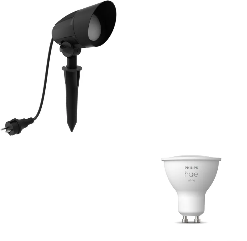 Cylr Tuinspot - GU10 - Warmwit Licht - Hue White de Philips Hue en Noir – photo produit
