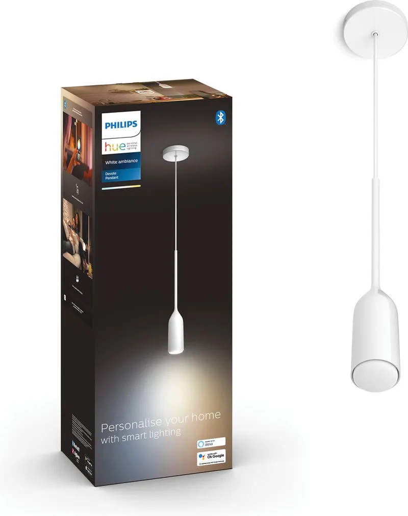 Devote hanglamp - White Ambiance - Bluetooth von Philips Hue in Weiß – Produktfoto