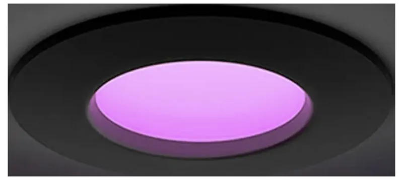 dunne LED inbouwspot - badkamerverlichting - GU10 fitting - bevat 3 inbouwspots - aanpasbaar wit en gekleurd licht - IP44: spatwaterdicht - Ø: 90mm - slimme verlichting de Philips Hue en Noir – photo produit 2 sur 2