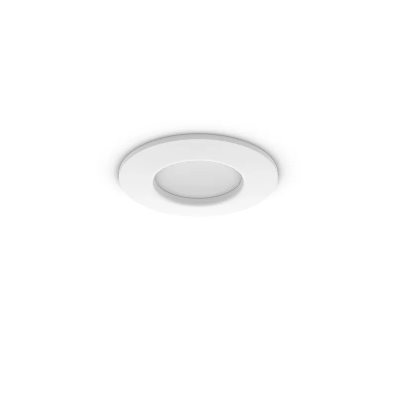 dunne LED inbouwspot - badkamerverlichting - GU10 fitting - bevat 1 inbouwspot - aanpasbaar wit en gekleurd licht - wit - IP44: spatwaterdicht - Ø: 90mm - slimme verlichting fra Philips Hue i Hvid – produktbillede 1 af 2