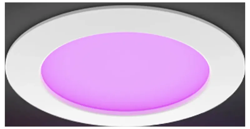 dunne LED inbouwspot - badkamerverlichting - GU10 fitting - bevat 1 inbouwspot - aanpasbaar wit en gekleurd licht - wit - IP44: spatwaterdicht - Ø: 170mm - slimme verlichting de Philips Hue en Blanc – photo produit 2 sur 2