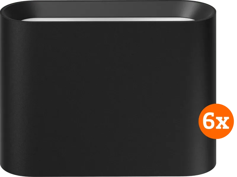 Dymera muurlamp - White and Color - Zwart 6-pack de Philips Hue – photo produit