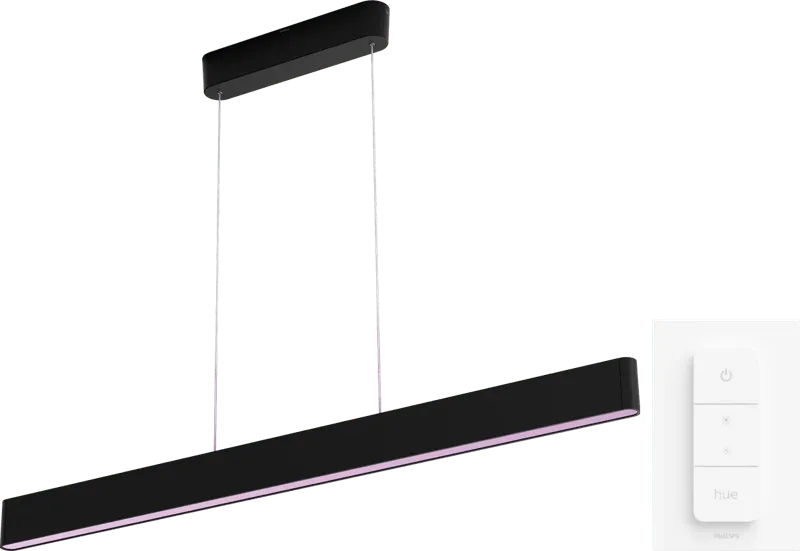 Ensis hanglamp White and Color Zwart + dimmer de Philips Hue – photo produit