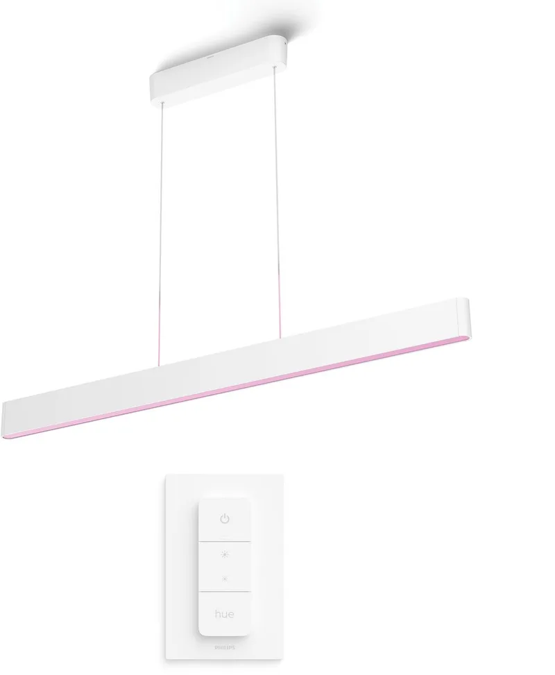 Ensis Hanglamp (Wit) - Wit en Gekleurd Licht - Incl. Hue Dimmer Switch - Hue White and Color Ambiance fra Philips Hue i Hvid – produktbillede