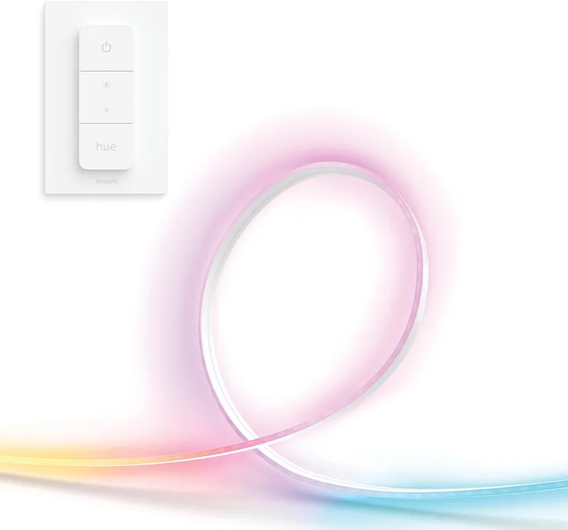 Essential Flex LED strip 5 meter - en Gekleurd Licht - Light Strip - Incl. Hue Dimmer Switch - Hue White and Color Ambiance van Philips Hue in Wit – productfoto