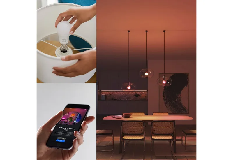 Essential LED lamp - E27 fitting - bevat 1 lamp - aanpasbaar wit en gekleurd licht - standaard lampvorm - slimme verlichting by Philips Hue – product photo 3 of 5