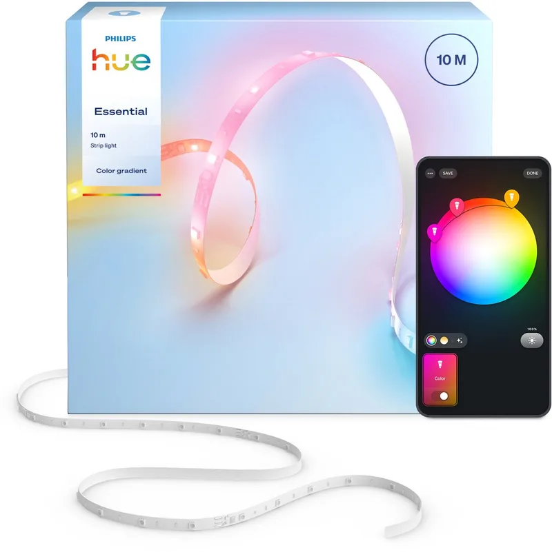 Essential LED Strip - 10m - Gekleurd licht - Dimbaar - Knip op maat- Bediening via onze app of met je stem by Philips Hue in White – product photo 1 of 5