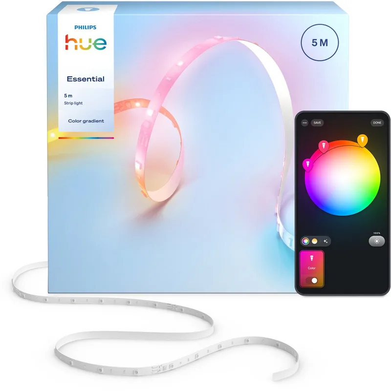 Essential LED Strip - 5m - Gekleurd licht - Dimbaar - Knip op maat- Bediening via onze app of met je stem by Philips Hue in White – product photo
