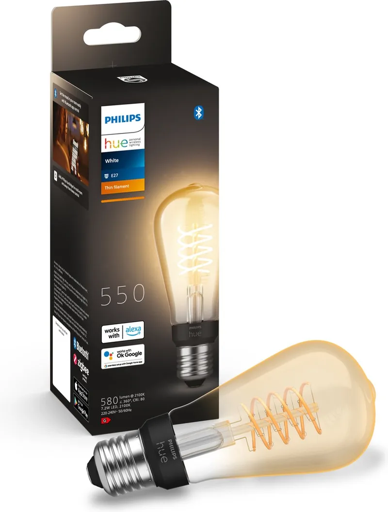 filament Edison lamp ST64 - warmwit licht -550 lumen- 1-pack - E27 von Philips Hue – Produktfoto