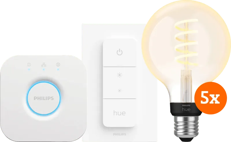 Filament White Ambiance Globe 5-Pack Startpakket de Philips Hue – photo produit