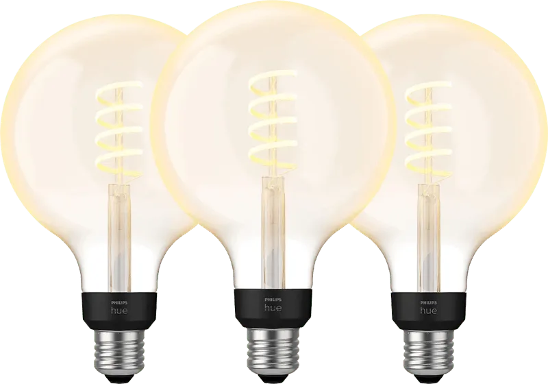 Filament White Ambiance Globe XL 3-pack de Philips Hue – photo produit