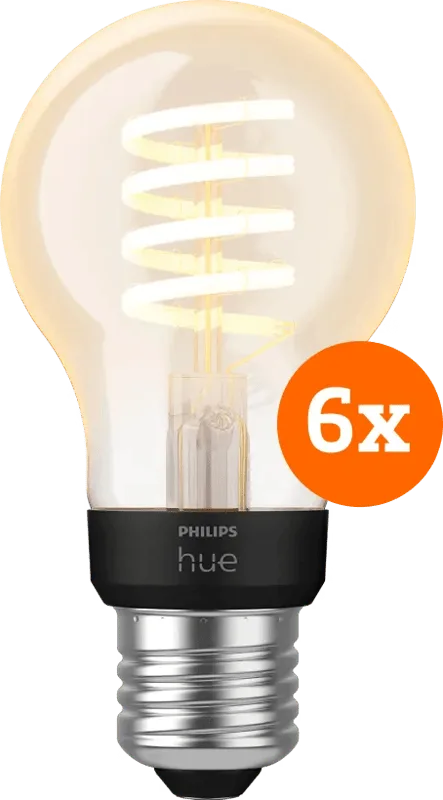 Filament White Ambiance Standaard 6-pack de Philips Hue – photo produit