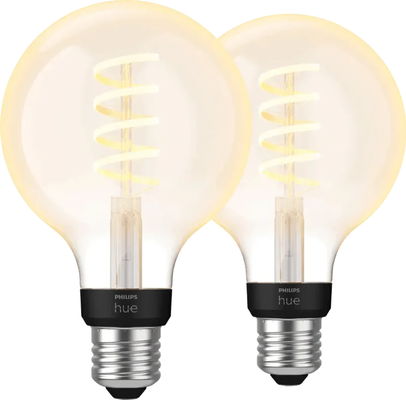 Filamentlamp White Ambiance Globe E27 2-pack van Philips Hue – productfoto