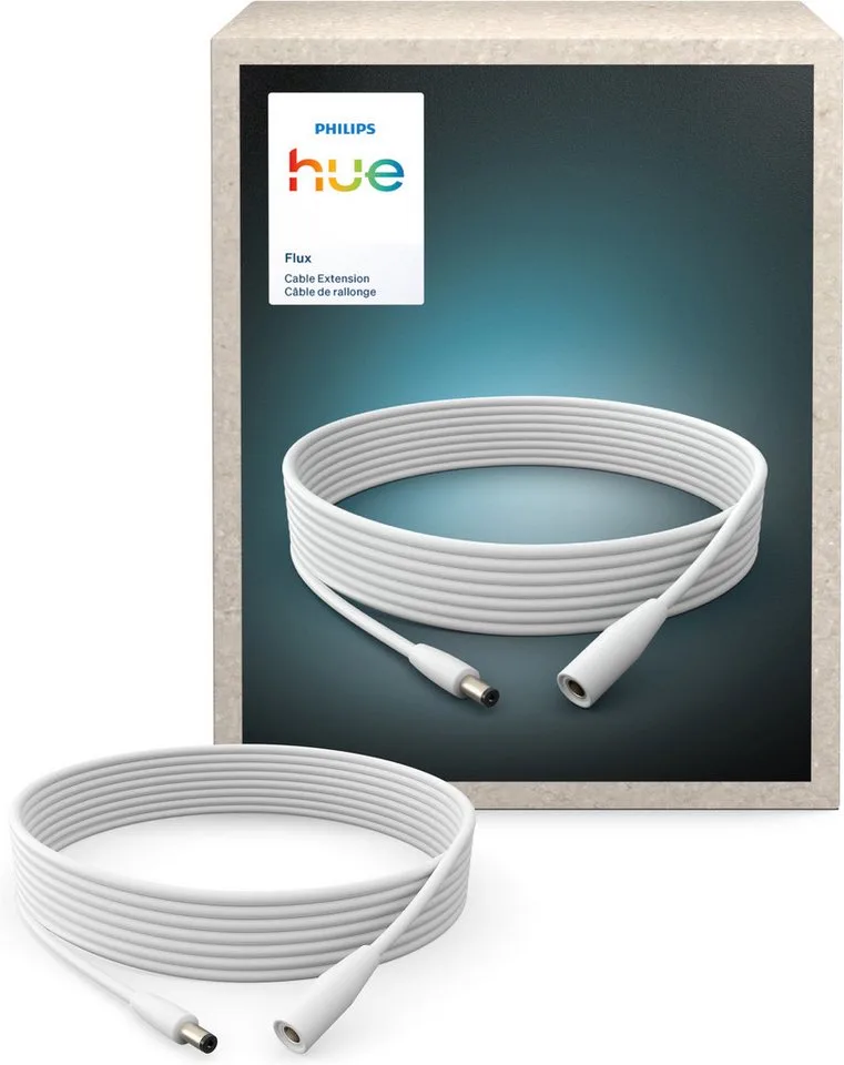 Flux Gradient LED-Streifen Zubehör Verlängerungskabel, (500 cm), Philips Hue Flux Gradient Lightstrip Zubehör, 5m-Verlängerungskabel von Philips Hue in Weiß – Produktfoto