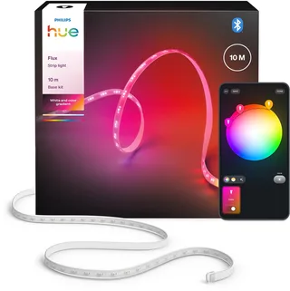 Flux LED strip 10 m, Chromasync™ - technologie. Gekleurd en helder, natuurlijk licht - 2000 lumen van Philips Hue in Wit – productfoto 1 van 3