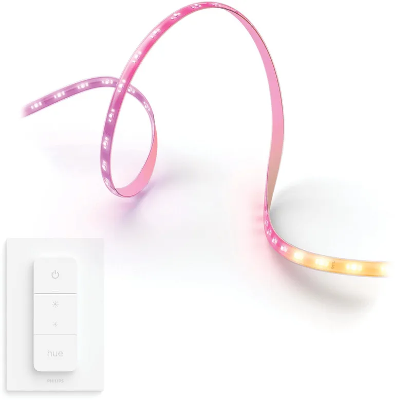 Flux LED strip 3 meter - en Gekleurd Licht - Light Strip - Incl. Hue Dimmer Switch - Hue White and Color Ambiance de Philips Hue en Blanc – photo produit