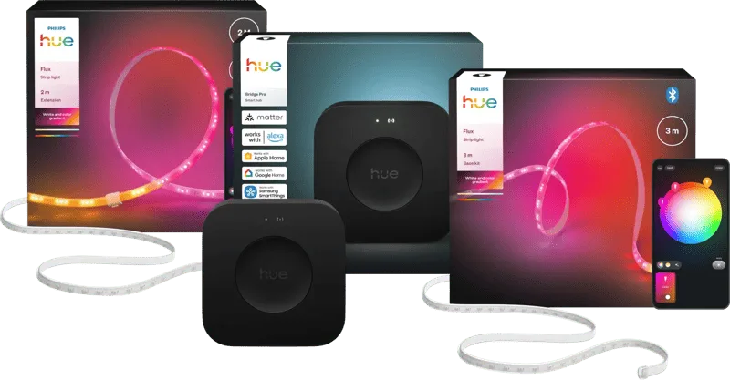 Flux Led Strip 5 meter + Bridge Pro fra Philips Hue – produktbillede