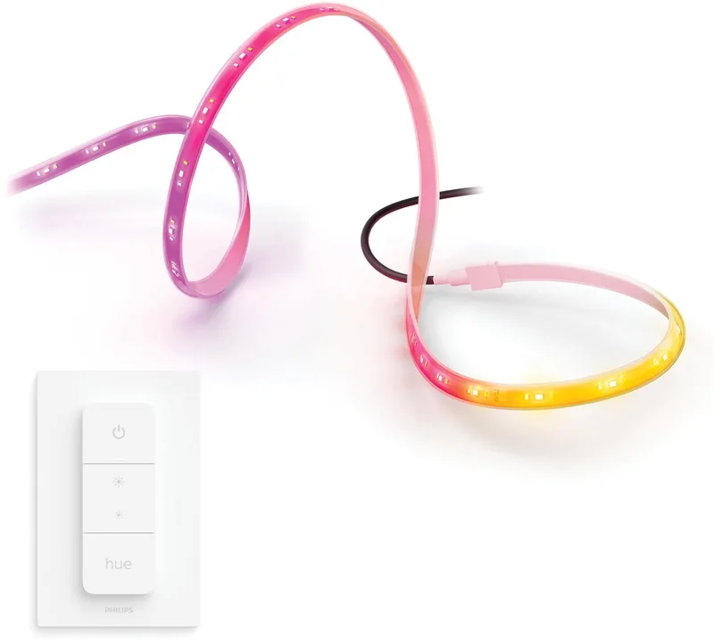 Flux LED strip outdoor 5 meter - en Gekleurd Licht - Light Strip - Incl. Hue Dimmer Switch - Hue White and Color Ambiance de Philips Hue en Blanc – photo produit