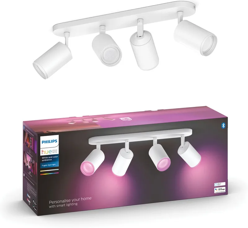 Fugato opbouwspot - wit en gekleurd licht - 4-spots - wit von Philips Hue in Weiß – Produktfoto