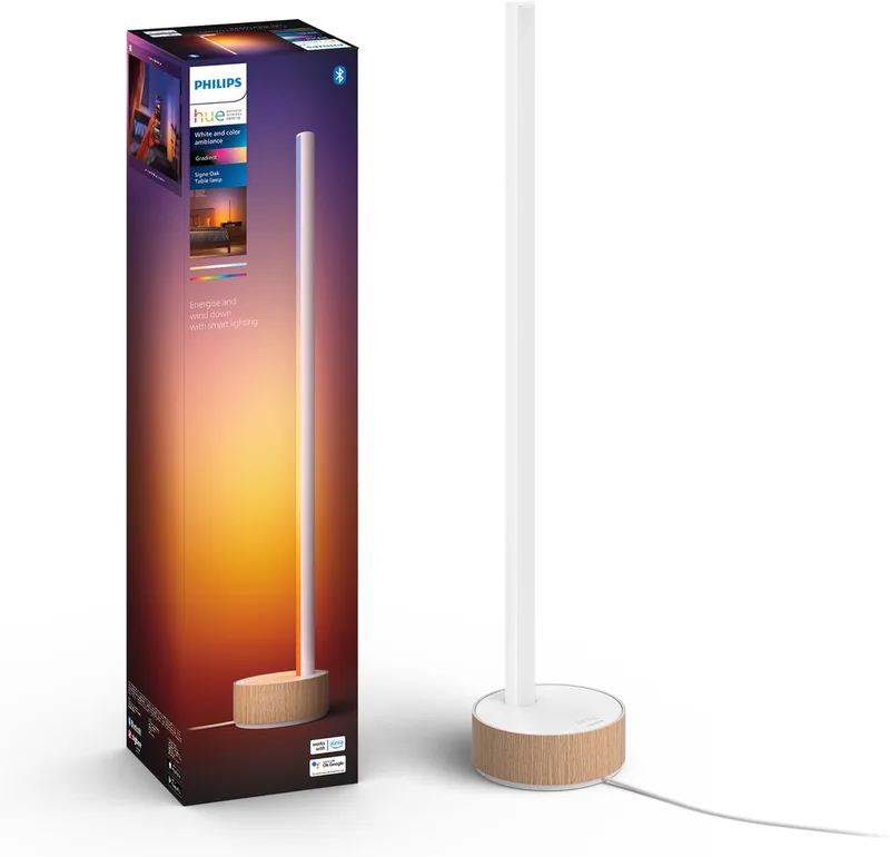 gradient Signe tafellamp - en gekleurd licht - houtkleurig by Philips Hue in White – product photo