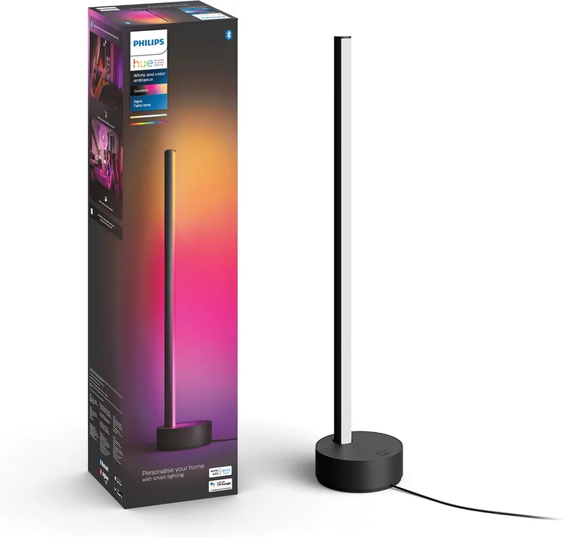 gradient Signe tafellamp - wit en gekleurd licht van Philips Hue in Zwart – productfoto