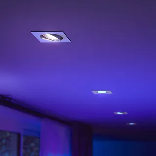 inbouwspot Centura, 9x9 cm, CCT, RGB, GU10 de Philips Hue en Blanc – photo produit 5 sur 5