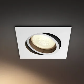 inbouwspot Centura, 9x9 cm, CCT, RGB, GU10 de Philips Hue en Blanc – photo produit 1 sur 5