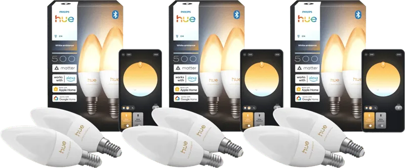 Kaarslamp White Ambiance E14 6-Pack by Philips Hue – product photo