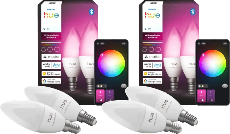 Kaarslamp White and Color E14 4-Pack by Philips Hue – product photo