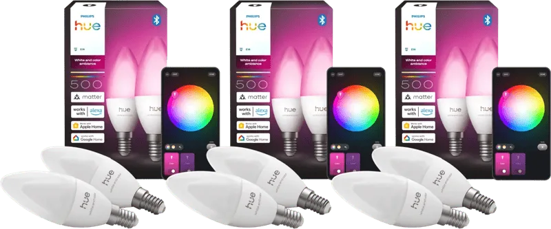 Kaarslamp White and Color E14 6-Pack by Philips Hue – product photo
