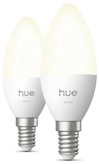 LED kaarslamp - E14 fitting - bevat 2 lampen - zachtwit licht - slimme verlichting från Philips Hue – produktbild 2 av 2