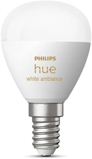LED lamp - kogellamp - E14 fitting - bevat 1 lamp - aanpasbaar wit licht - slimme verlichting van Philips Hue – productfoto 3 van 5