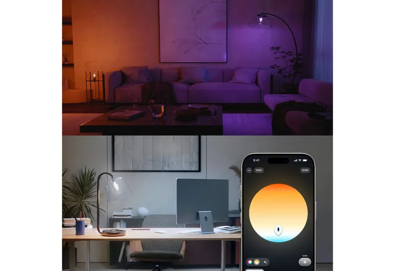 LED-Leuchtmittel Smarte Kerzenlampe, E14, 500 lm, White & Color Ambiance, 2er‑Pack, E14, 2 St., Farbwechsler, 1000–20000K, auf 0,2% dimmbar, App‑ & Sprachsteuerung van Philips Hue in Wit – productfoto 5 van 5
