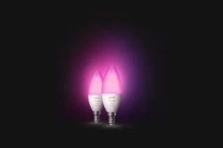 LED-Leuchtmittel White / White & Color Ambiance, Kerzenform 470lm, E14, 2 St., Farbwechsler by Philips Hue in White – product photo 4 of 5