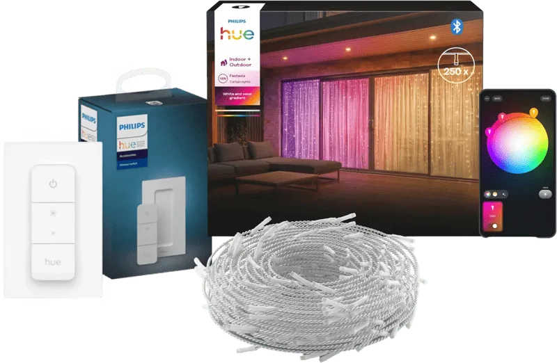 LED Lichtgordijn 1,35 x 2 meter + Dimmer by Philips Hue – product photo