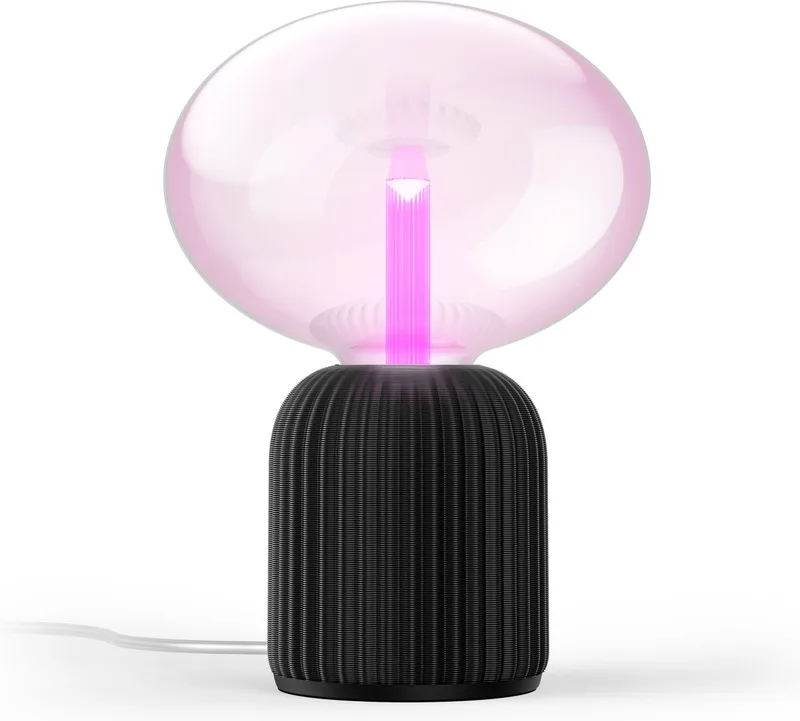 Lightguide 3D-geprinte Tafellamp - E27 - Wit en Gekleurd Licht - Incl. 1 Hue Lightguide Ellipse Lamp - Hue White and Color Ambiance van Philips Hue in Zwart – productfoto