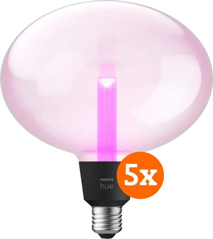 Lightguide Ellipse White and Color E27 5-pack van Philips Hue – productfoto