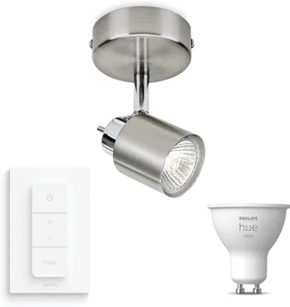 Meranti Opbouwspot - Warmwit Licht - Incl. Hue Dimmer Switch - Wandspot of Plafondspot met 1 Lichtpunt - GU10 - Hue White
