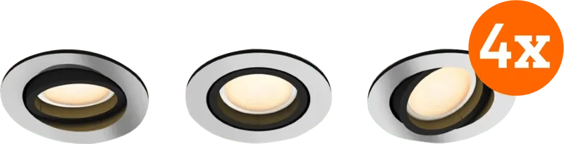 Milliskin inbouwspot White Ambiance - rond - Aluminium - 12-pack de Philips Hue – photo produit