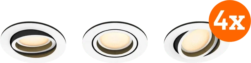 Milliskin inbouwspot White Ambiance - rond - Wit - 12-pack de Philips Hue – photo produit