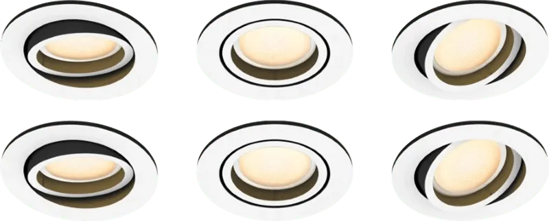 Milliskin inbouwspot White Ambiance - rond - Wit - 6-pack de Philips Hue – photo produit