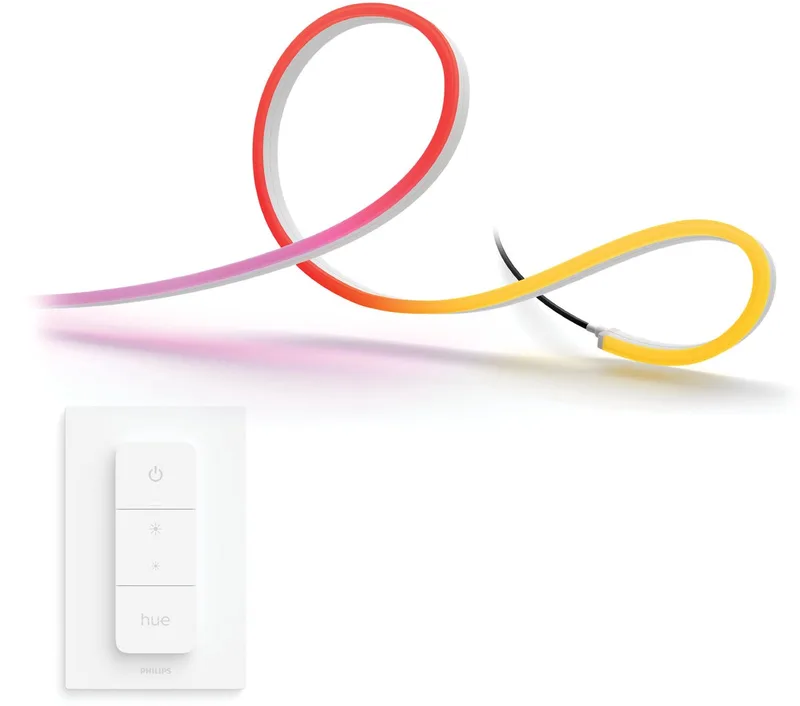 Neon LED strip outdoor 5 meter - en Gekleurd Licht - Light Strip - Incl. Hue Dimmer Switch - Hue White and Color Ambiance van Philips Hue in Wit – productfoto