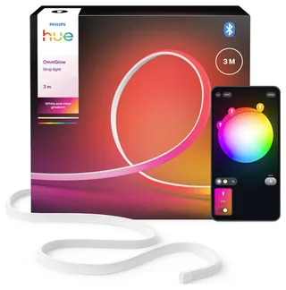 OmniGlow LED strip 3 m, OmniGlow, Gelijkmatig licht en kleurovergangen, Ultrahelder, echt licht 2700 lumen von Philips Hue in Weiß – Produktfoto 2 von 2
