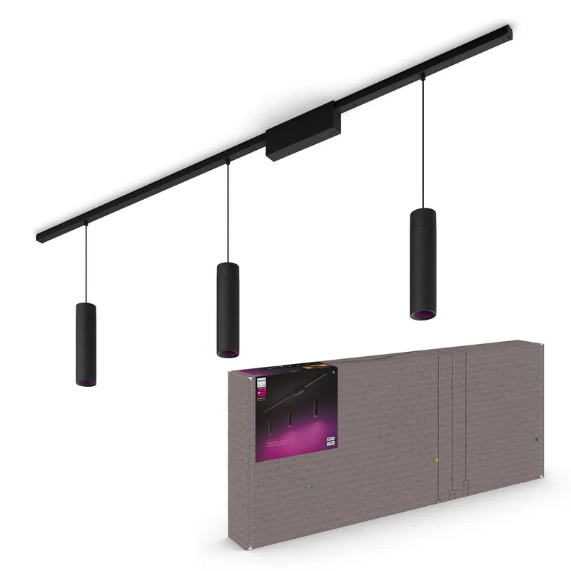 Perifo - basisset - LED hanglamp - aanpasbaar wit en gekleurd licht -3 lichtpunten - slimme verlichting de Philips Hue en Noir – photo produit 2 sur 5