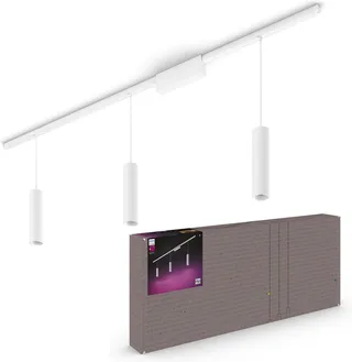 Perifo - basisset - LED hanglamp - wit - aanpasbaar wit en gekleurd licht -3 lichtpunten - slimme verlichting von Philips Hue in Weiß – Produktfoto 1 von 5