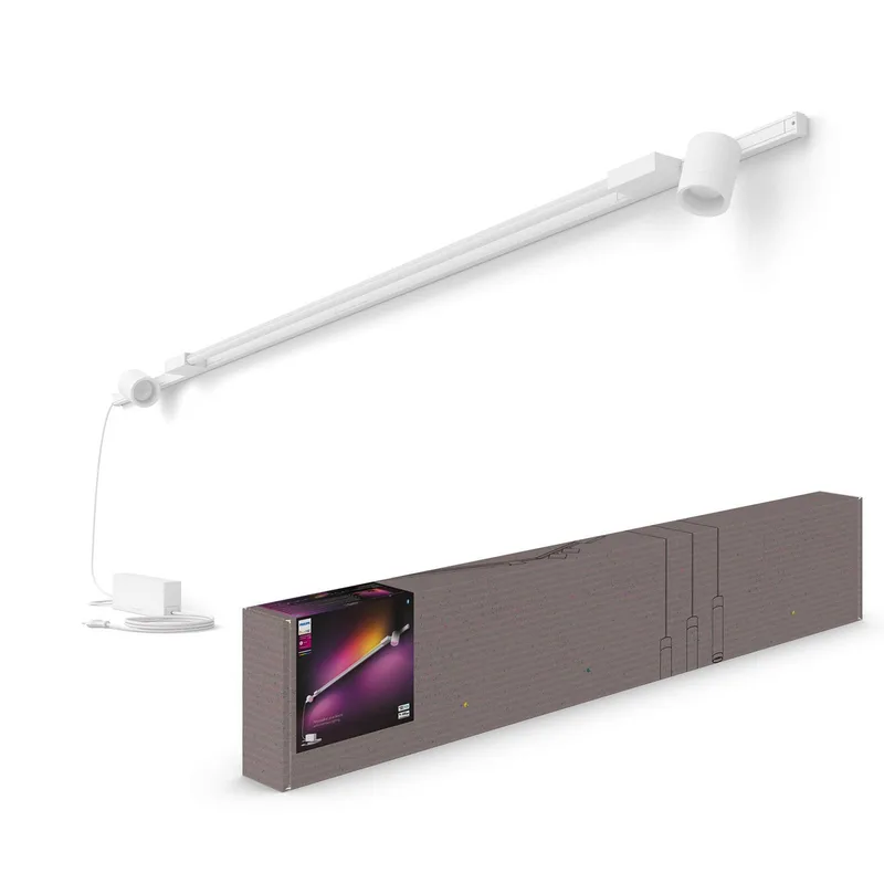 Perifo railverlichting muur - 2-spots - 1 gradient light tube - basisset by Philips Hue in White – product photo 3 of 5