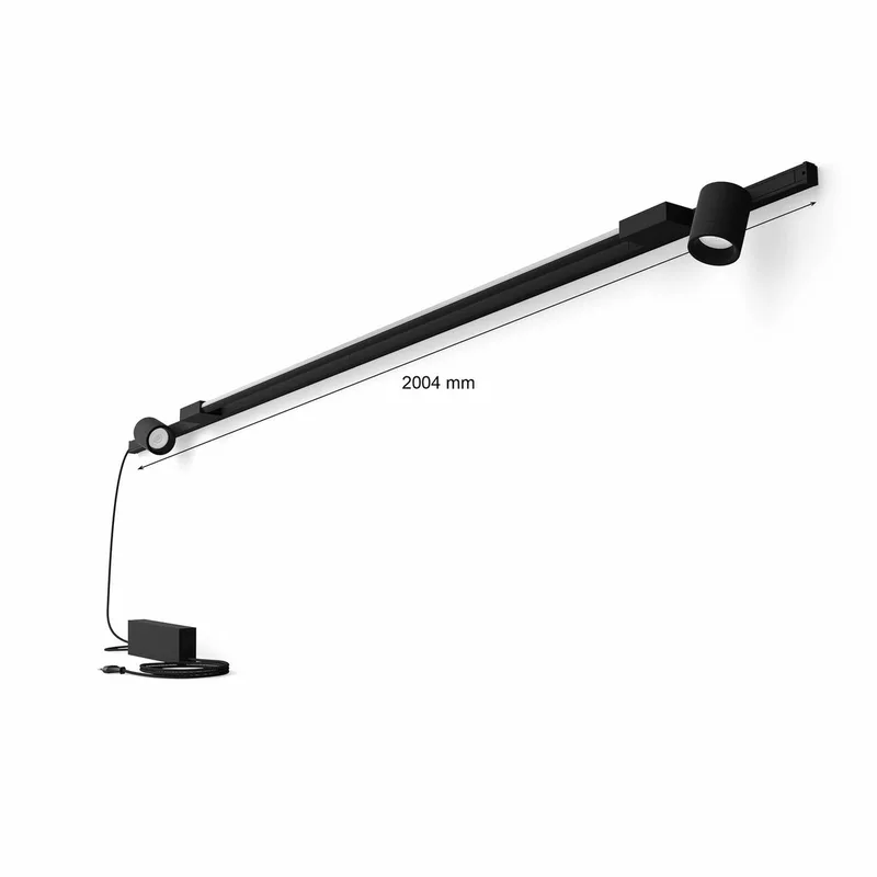 Perifo railverlichting muur - 2-spots - 1 gradient light tube - basisset van Philips Hue in Zwart – productfoto 4 van 5