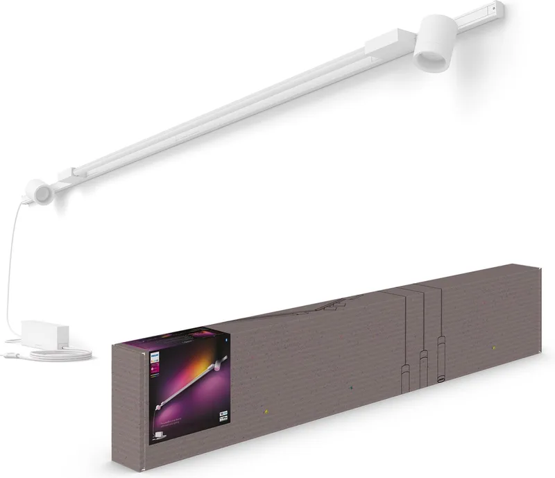 Perifo railverlichting muur - 2-spots - 1 gradient light tube - basisset by Philips Hue in White – product photo 1 of 5