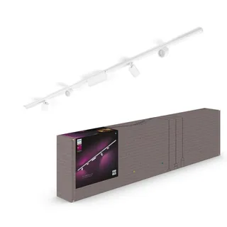 Perifo railverlichting plafond - wit en gekleurd licht - 4-spots - wit - basisset van Philips Hue in Wit – productfoto 3 van 5