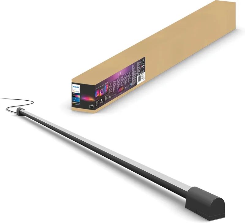 Play gradient light tube - wit en gekleurd licht - 125cm van Philips Hue in Zwart – productfoto
